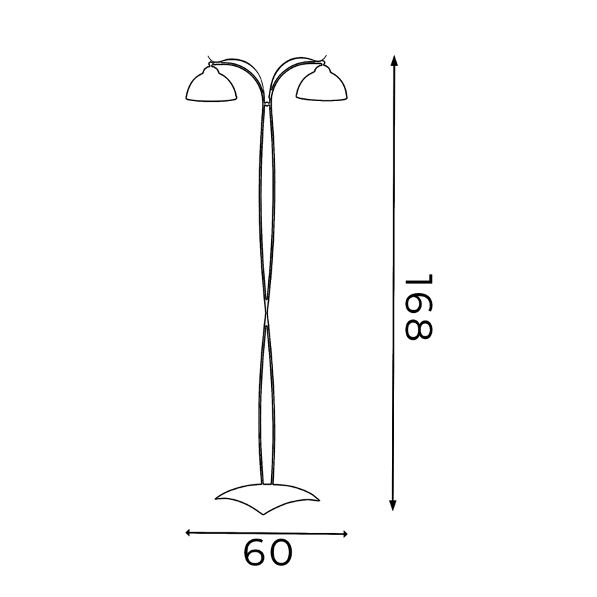 Lámpara de pie KORFU 2xE27/60W/230V
