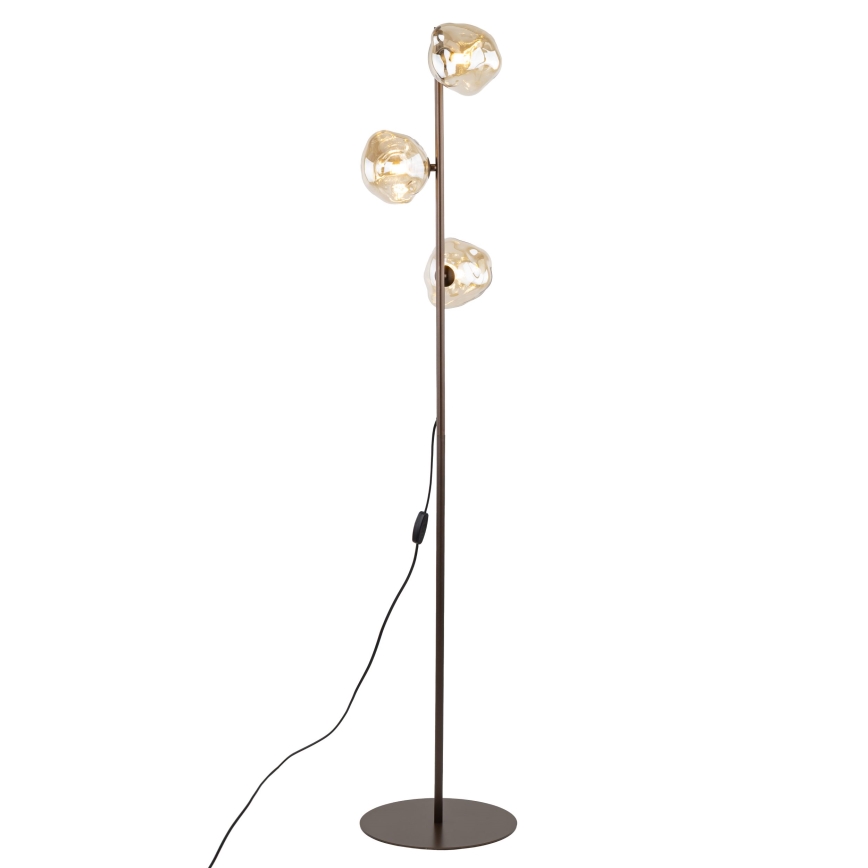 Lámpara de pie LAVA 3xG9/8W/230V bronce/beige ahumado