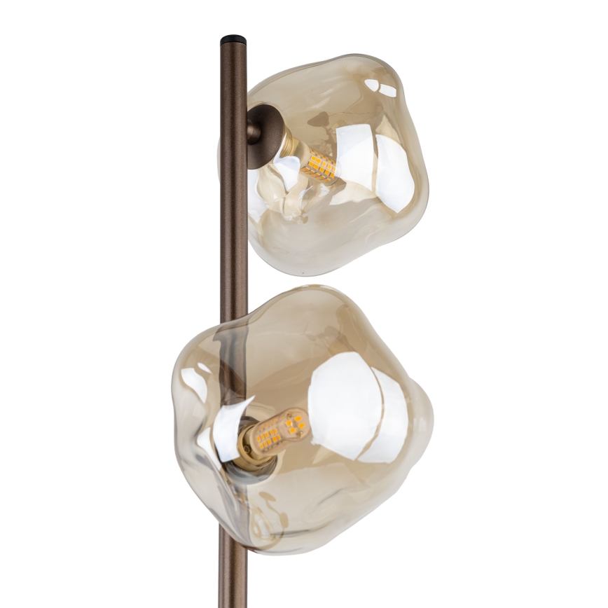 Lámpara de pie LAVA 3xG9/8W/230V bronce/beige ahumado