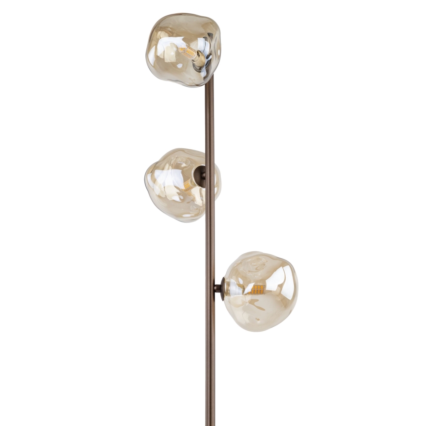 Lámpara de pie LAVA 3xG9/8W/230V bronce/beige ahumado