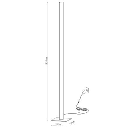 Lámpara de pie LED BERNADETTA LED/28W/230V 4000K blanca