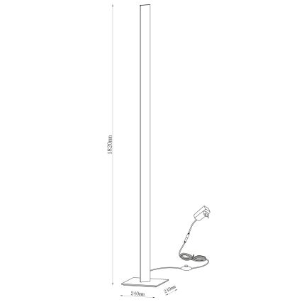 Lámpara de pie LED BERNADETTA LED/28W/230V 4000K negra