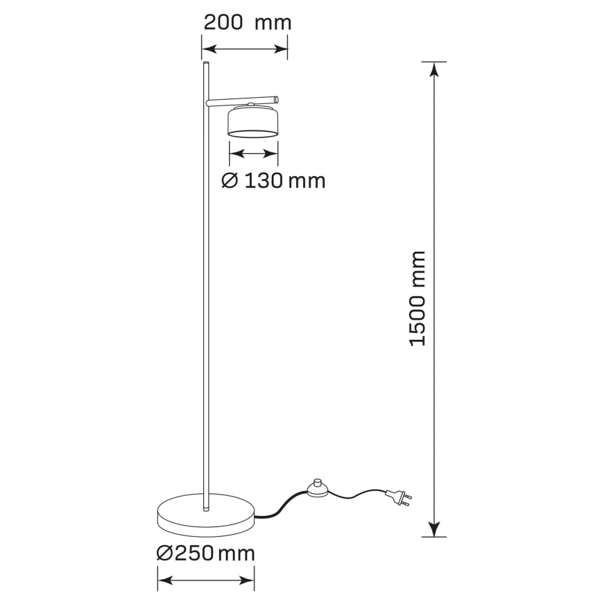 Lámpara de pie LED OFELIA 1xGX53/6W/230V negra/ahumada