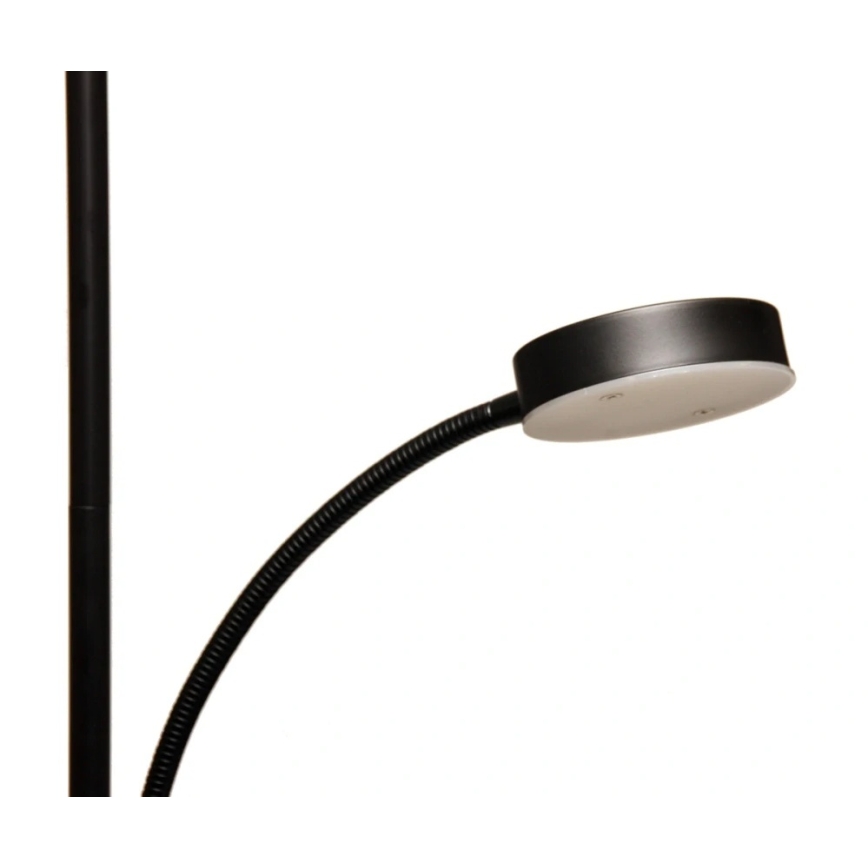 Lámpara de pie LED regulable NORA LED/25W/230V 2200/3000/4000K + LED/5W 3000K negra + mando a distancia