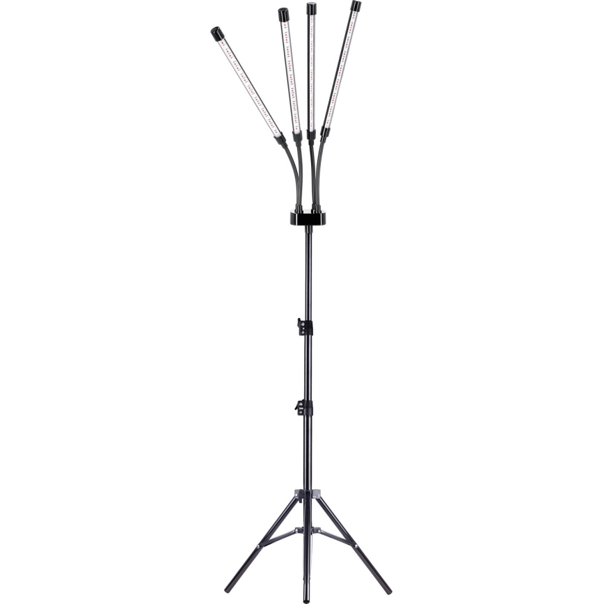 Lámpara de pie flexible LED regulable para el cultivo de plantas VITARO 4xLED/7,5W/230V negro