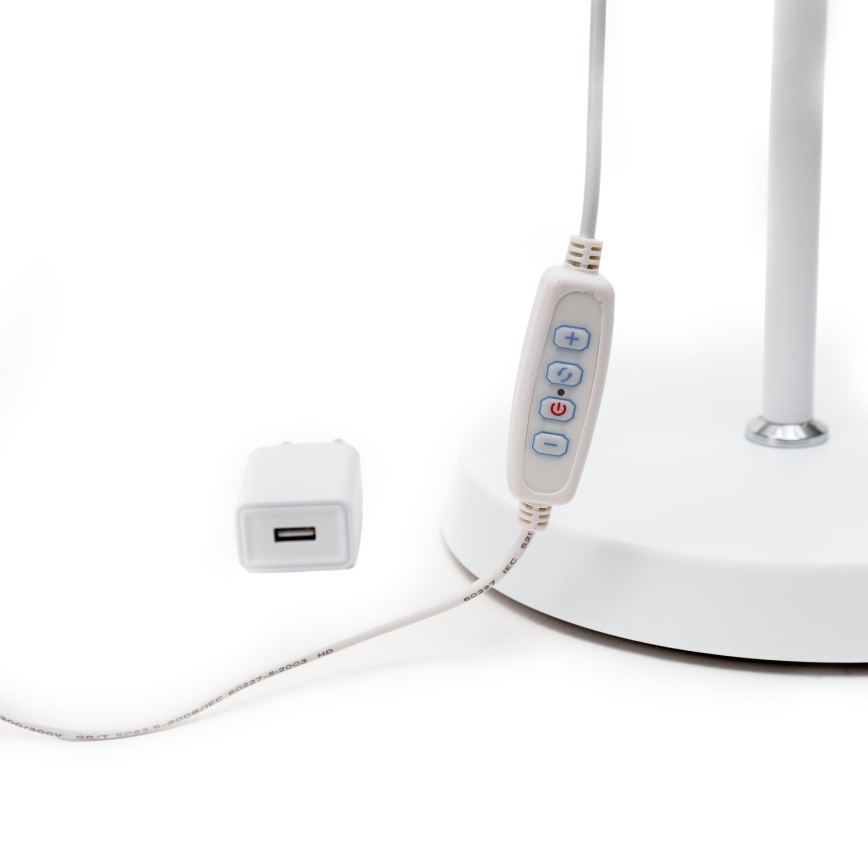 Lámpara de pie LED regulable SIGNUS LED/10W/230V 3000/4500/6500K blanco
