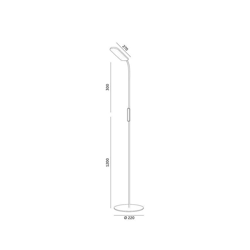 Lámpara de pie LED regulable TEILO LED/10W/230V 3000/4000/6500K negro + control remoto