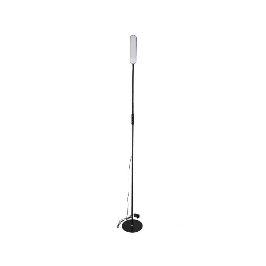 Lámpara de pie LED regulable TEILO LED/10W/230V 3000/4000/6500K negro + control remoto