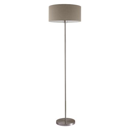 Lámpara de pie LED TUNJA 1xE27/20W/230V, diámetro 38 cm, cromo mate/topo