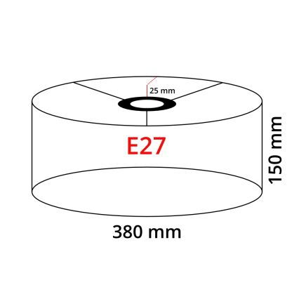 Lámpara de pie LED TUNJA 1xE27/20W/230V diámetro 38 cm dorada/blanca