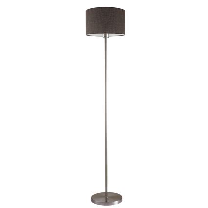 Lámpara de pie LED TUNJA 1xE27/20W/230V Ø 30 cm cromo mate/marrón