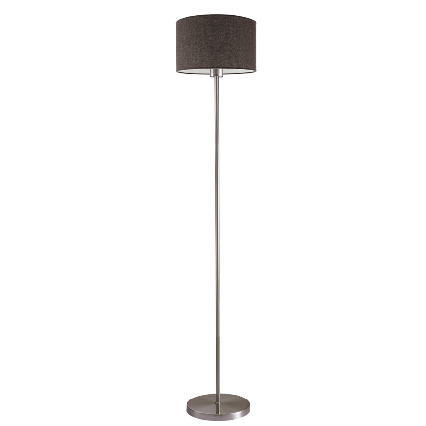 Lámpara de pie LED TUNJA 1xE27/20W/230V Ø 30 cm cromo mate/marrón