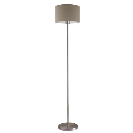 Lámpara de pie LED TUNJA 1xE27/20W/230V Ø 30 cm cromo mate/taupe