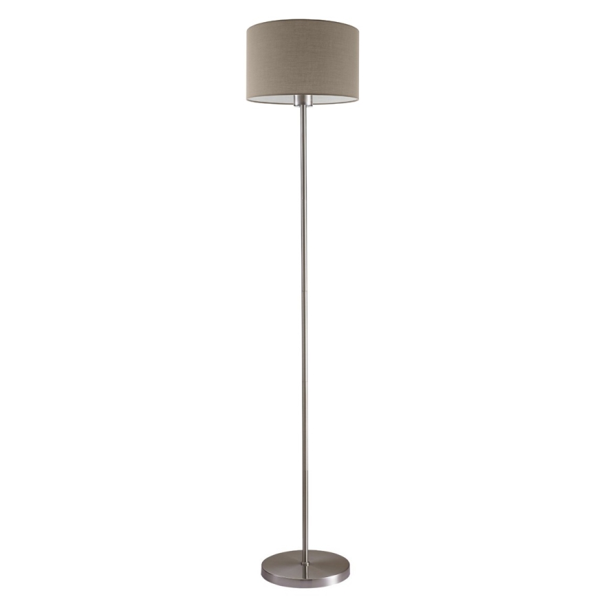 Lámpara de pie LED TUNJA 1xE27/20W/230V Ø 30 cm cromo mate/taupe