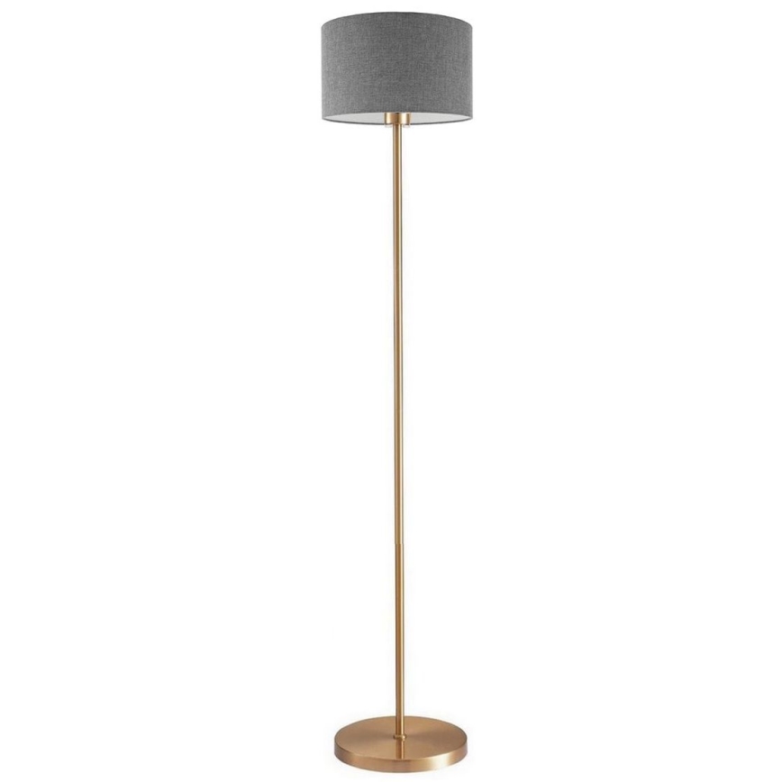 Lámpara de pie LED TUNJA 1xE27/20W/230V Ø 30 cm dorado/gris