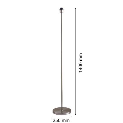 Lámpara de pie LED TUNJA 1xE27/20W/230V Ø 38 cm cromo mate/gris