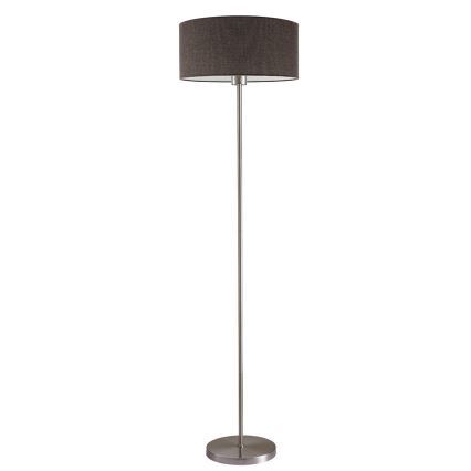 Lámpara de pie LED TUNJA 1xE27/20W/230V Ø 38 cm cromo mate/marrón