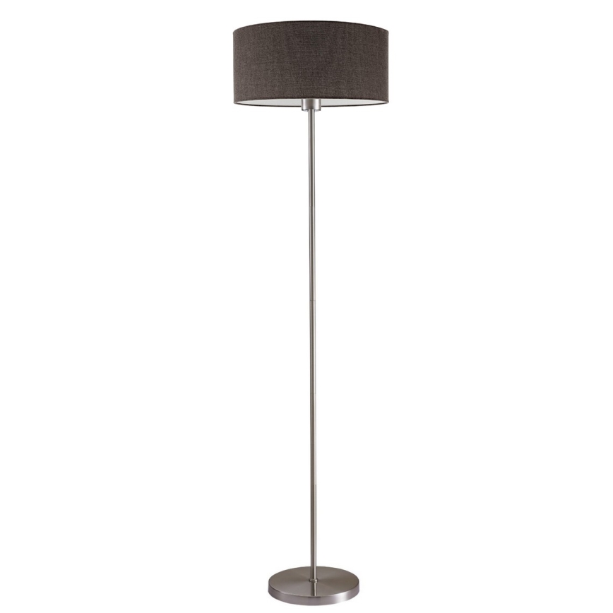 Lámpara de pie LED TUNJA 1xE27/20W/230V Ø 38 cm cromo mate/marrón