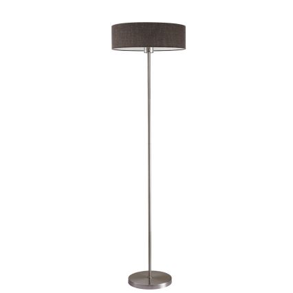 Lámpara de pie LED TUNJA 1xE27/20W/230V Ø 38 cm cromo mate/marrón