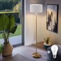 Lámpara de pie LED TUNJA 1xE27/20W/230V Ø 38 cm dorada/blanca