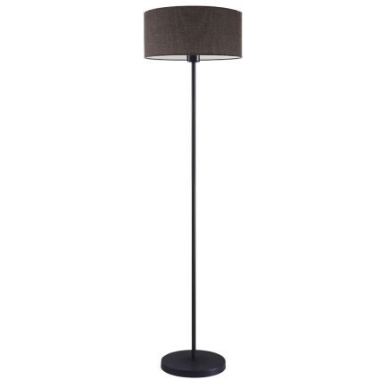 Lámpara de pie LED TUNJA 1xE27/20W/230V Ø 38 cm negro/marrón