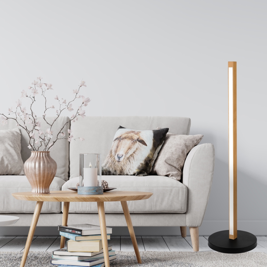 Lámpara de pie LED VERDE LED/18W/230V 3000K roble/negro