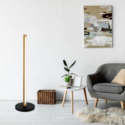 Lámpara de pie LED VERDE LED/18W/230V 3000K roble/negro