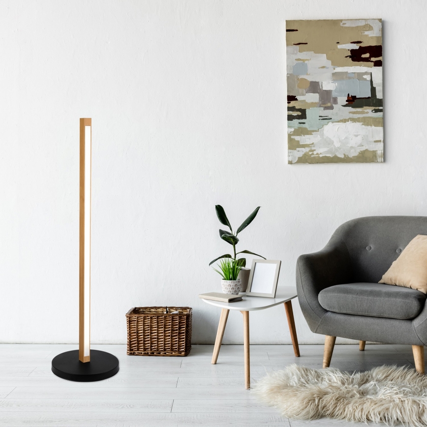 Lámpara de pie LED VERDE LED/18W/230V 3000K roble/negro