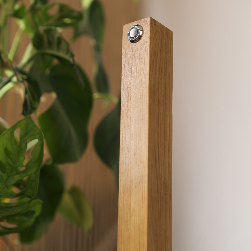 Lámpara de pie LED VERDE LED/18W/230V 3000K roble/negro