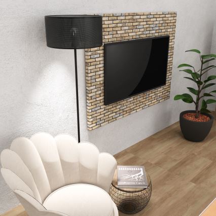 Lámpara de pie LOFT SHADE 1xE27/60W/230V negra