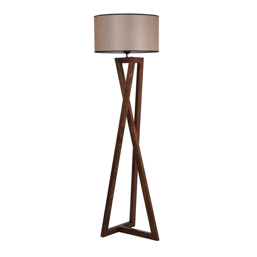 Lámpara de pie MACKA 1xE27/60W/230V beige/marrón