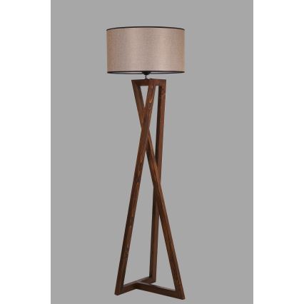 Lámpara de pie MACKA 1xE27/60W/230V beige/marrón