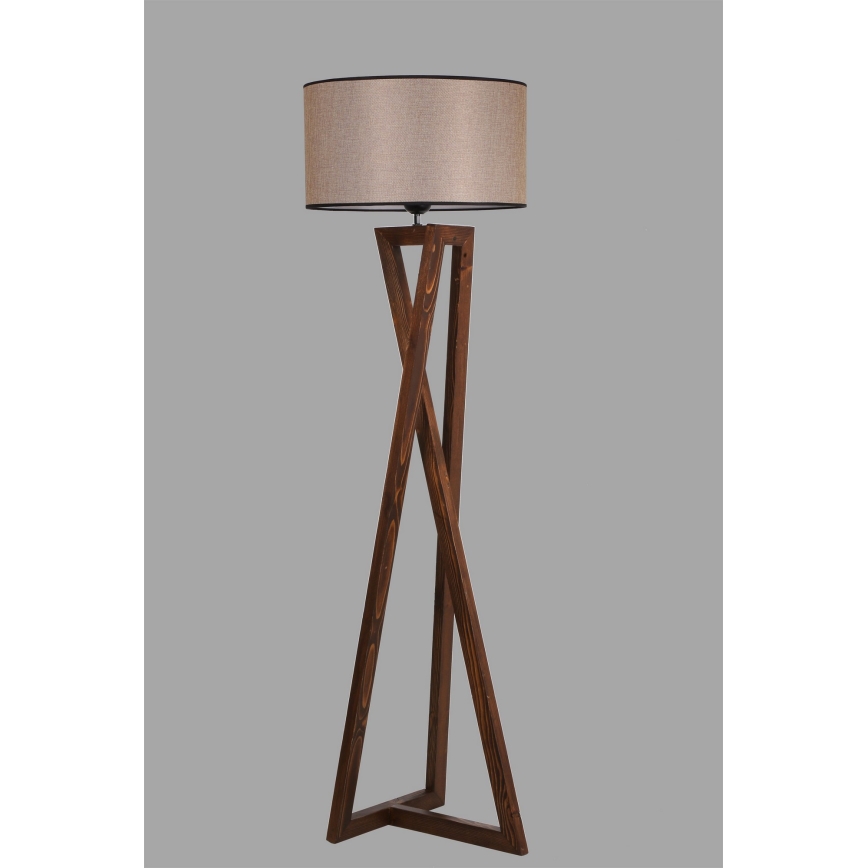 Lámpara de pie MACKA 1xE27/60W/230V beige/marrón