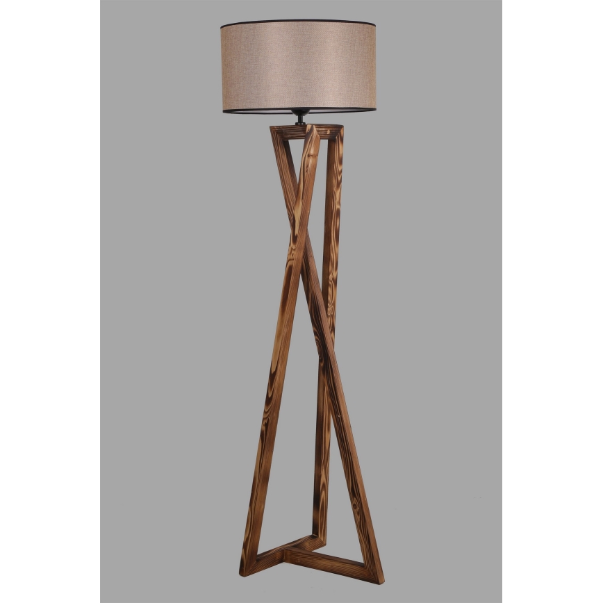 Lámpara de pie MACKA 1xE27/60W/230V beige/marrón