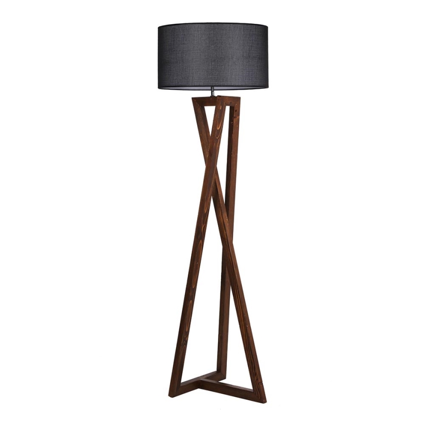 Lámpara de pie MACKA 1xE27/60W/230V negro/marrón