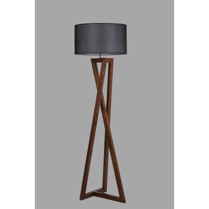 Lámpara de pie MACKA 1xE27/60W/230V negro/marrón