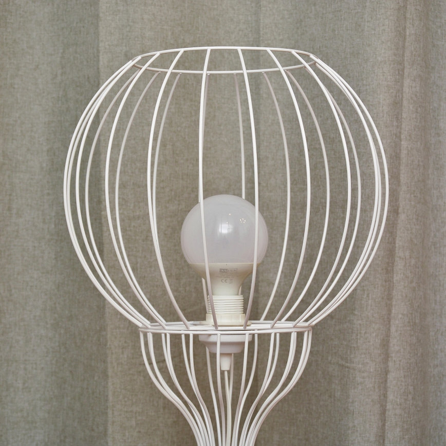 Lámpara de pie MERCURE 1xE27/15W/230V blanca