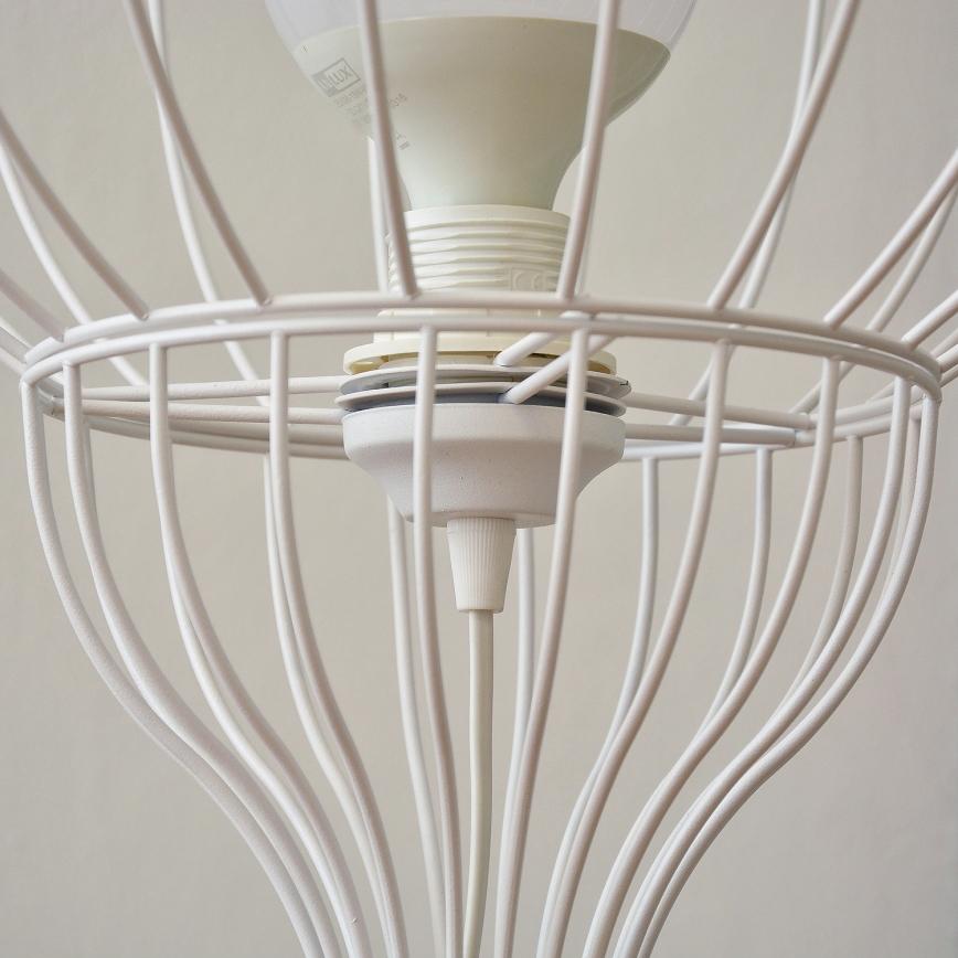 Lámpara de pie MERCURE 1xE27/15W/230V blanca