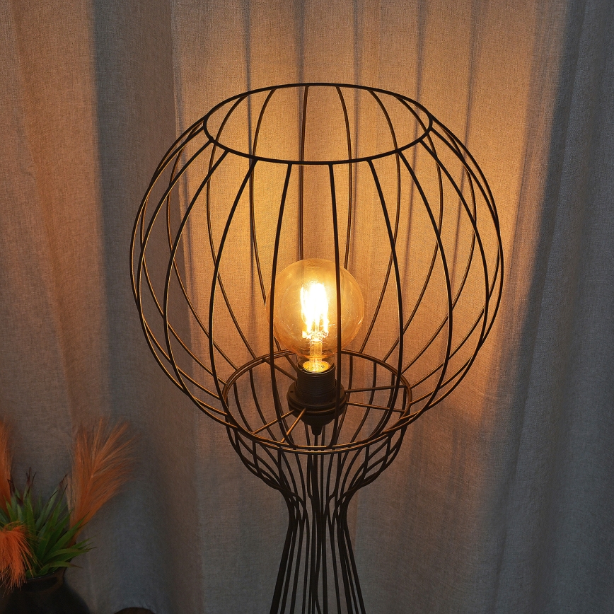 Lámpara de pie MERCURE 1xE27/15W/230V negra