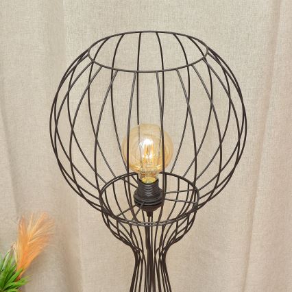 Lámpara de pie MERCURE 1xE27/15W/230V negra
