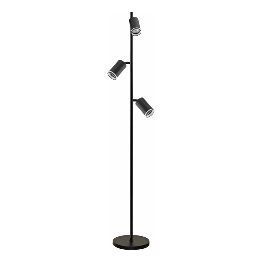 Lámpara de pie PARÍS 3xGU10/12W/230V negro