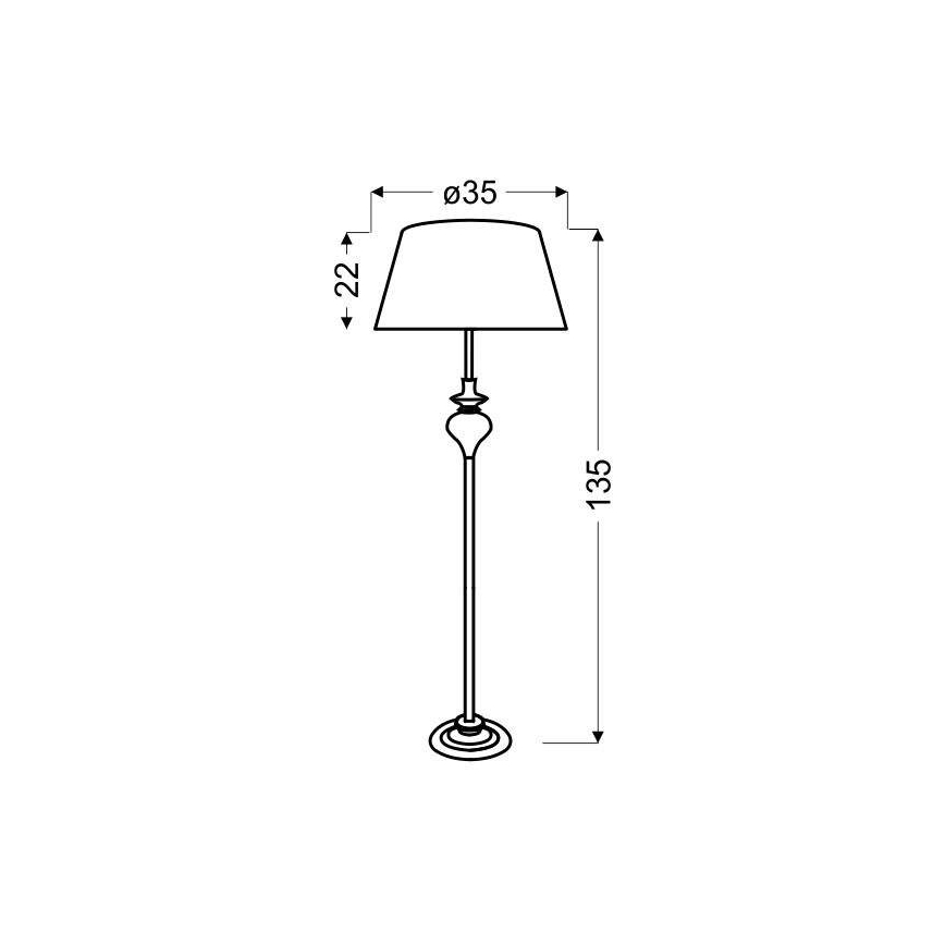 Lámpara de pie PRIMA 1xE27/60W/230V plata/cromo brillante