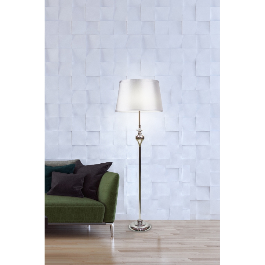 Lámpara de pie PRIMA 1xE27/60W/230V plata/cromo brillante