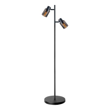 Lámpara de pie REBECCA 2xE14/8W/230V negra/ahumada