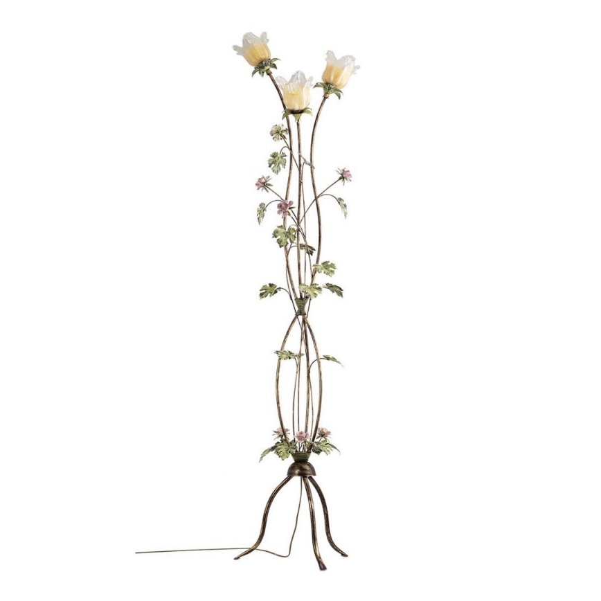 Lámpara de pie ROSALIA 3xE14/40W/230V amarillo