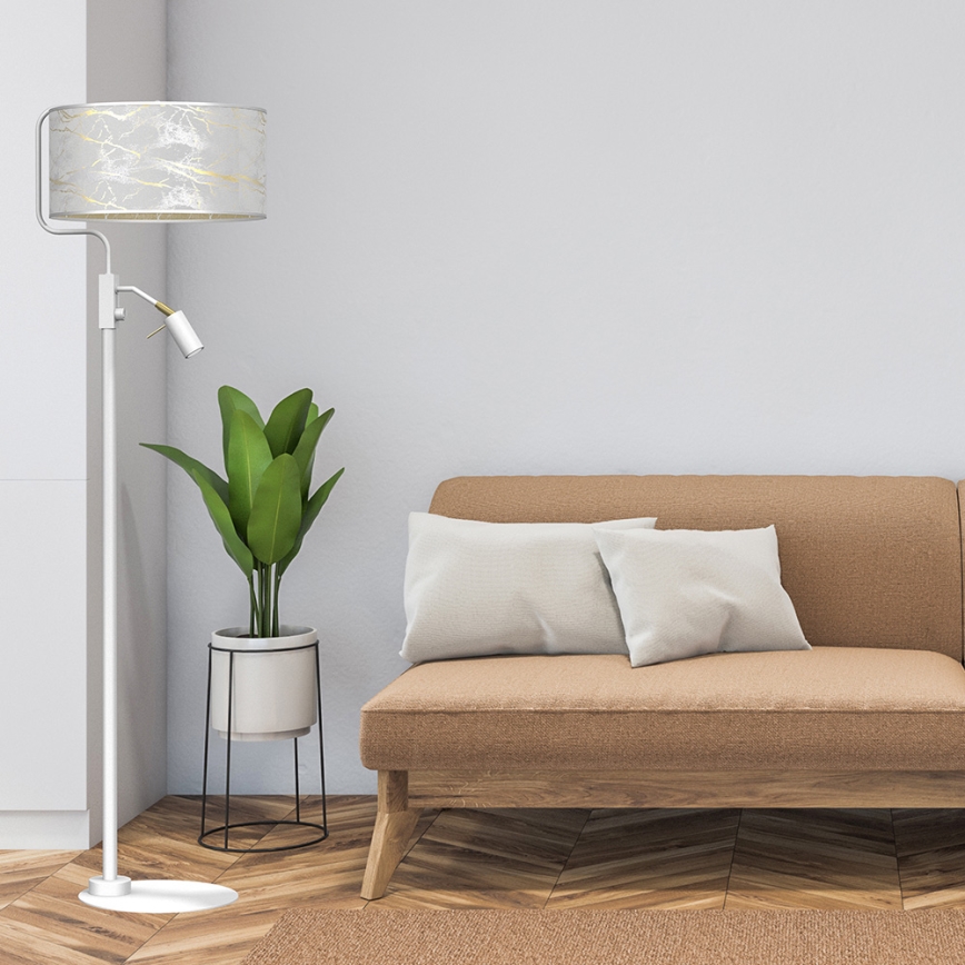 Lámpara de pie SENSO 1xE27/40W/230V + 1xGU10/7W blanco