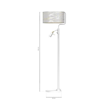 Lámpara de pie SENSO 1xE27/40W/230V + 1xGU10/7W blanco