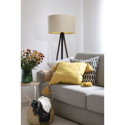 Lámpara de pie STANDART 1xE27/60W/230V beige/wengué