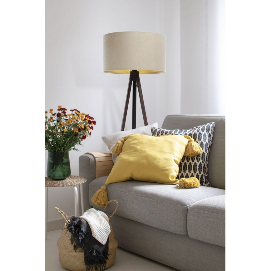 Lámpara de pie STANDART 1xE27/60W/230V beige/wengué