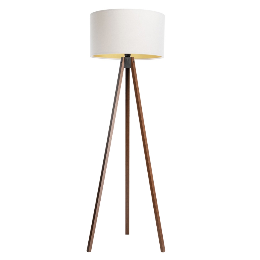 Lámpara de pie STANDART 1xE27/60W/230V blanca/wenge